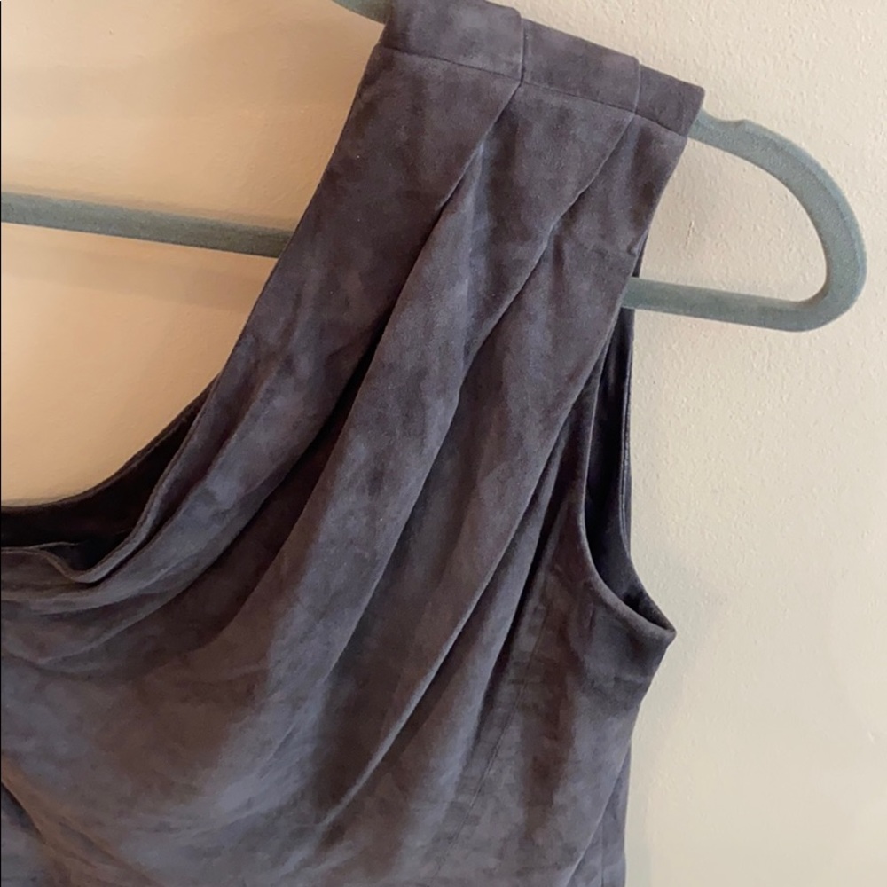 Jimmy Choo For H&M Grey One Shoulder Dress Sz 4 - image 3